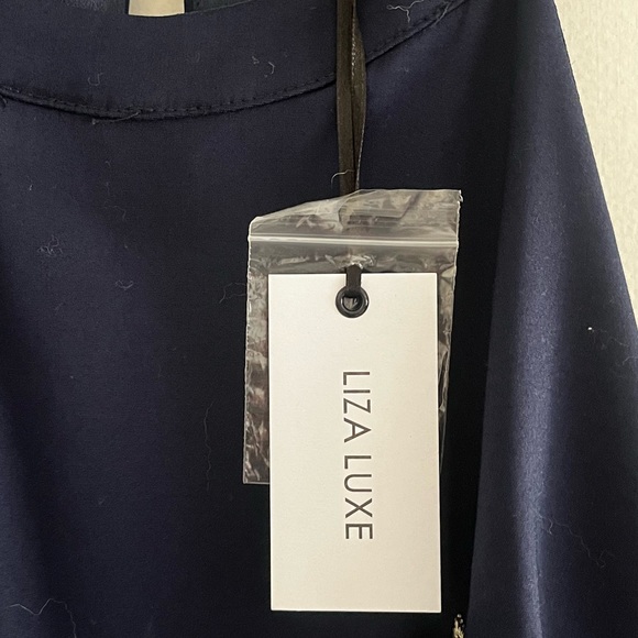 Liza Luxe ModCloth navy embroidered dress NWT - Picture 6 of 14